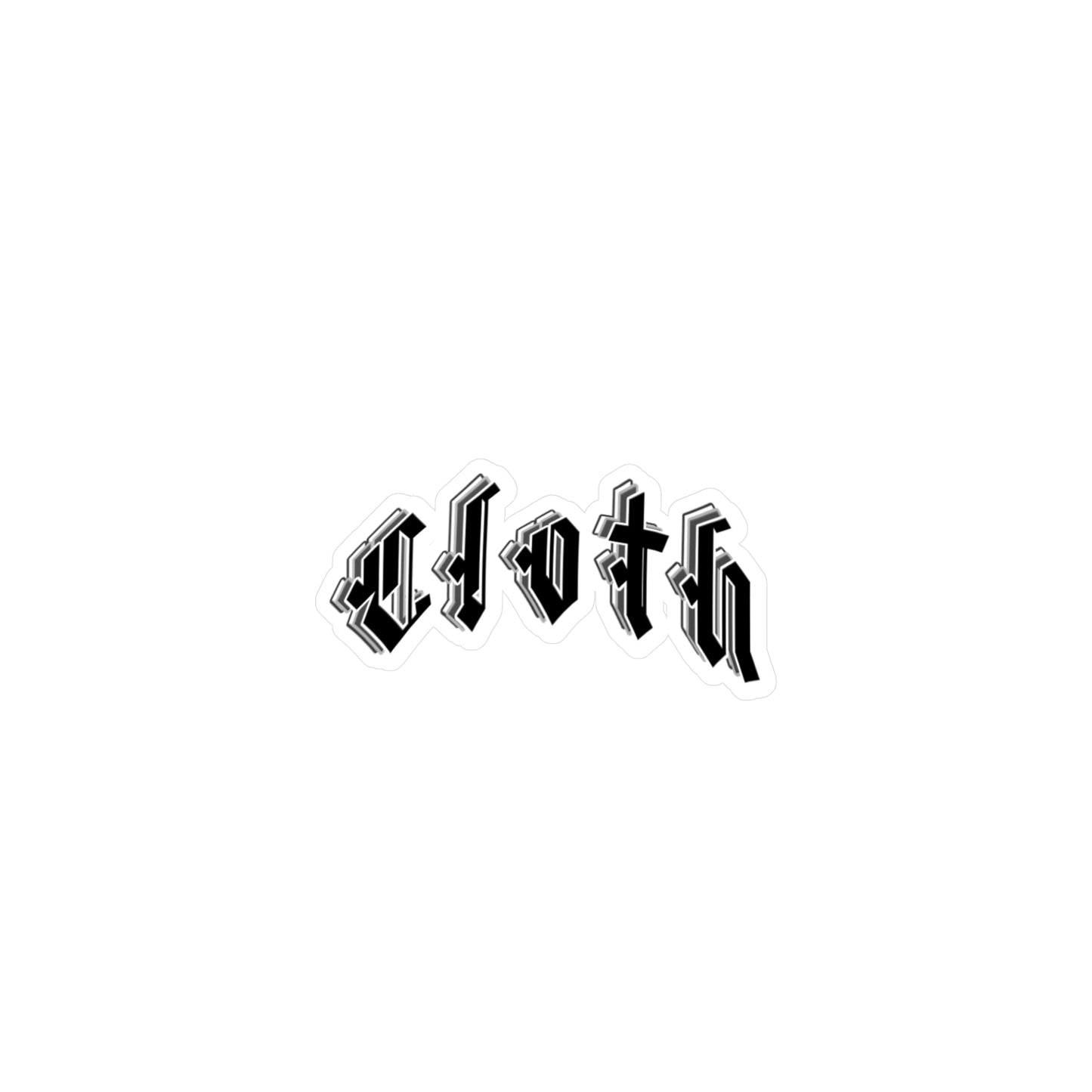 Cloth curve sticker