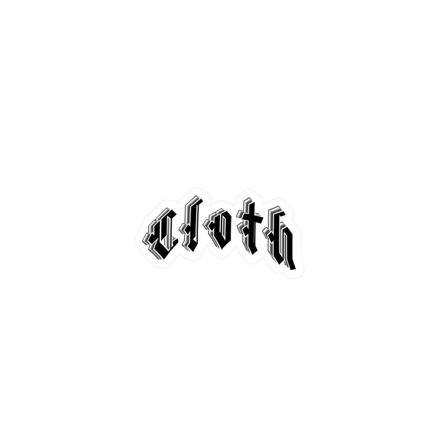 Cloth curve sticker